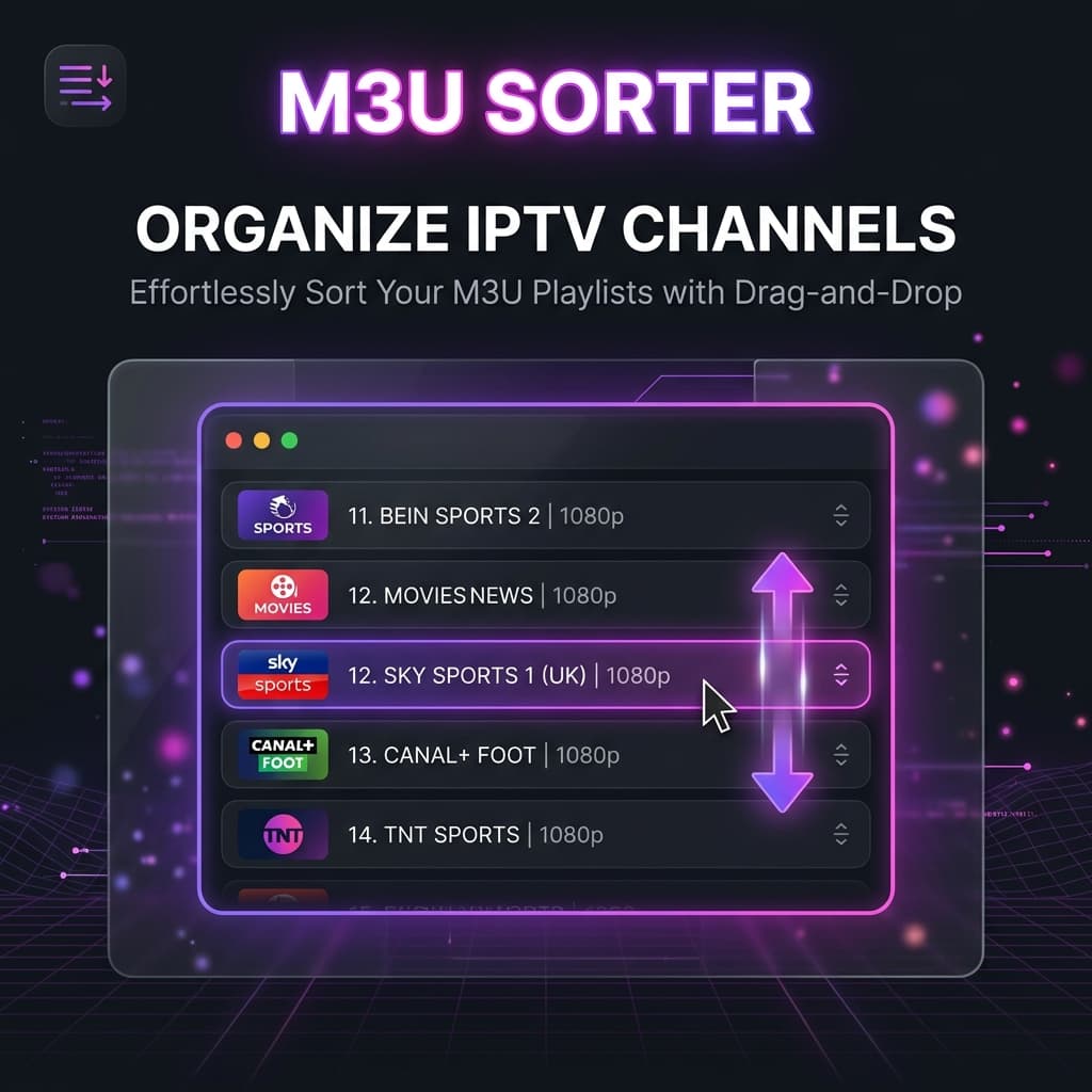 How to Sort & Organize Your M3U Playlist (Free Tool)